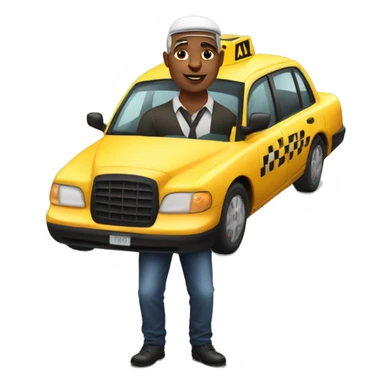 taxi driver with girls on his sides sticker