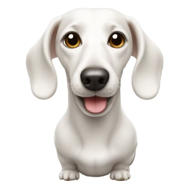White dachshund  sticker