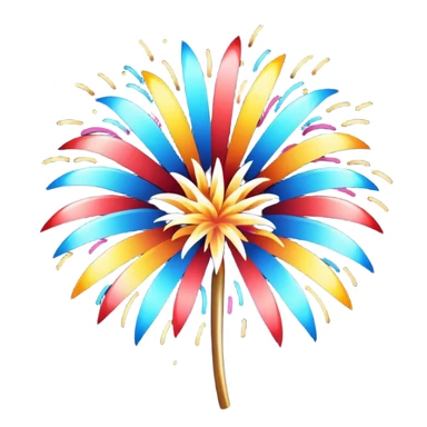 Happy 4th of July with fireworks  sticker