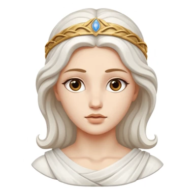 greek goddess sculpture face sticker