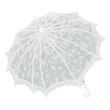 White lace umbrella  sticker