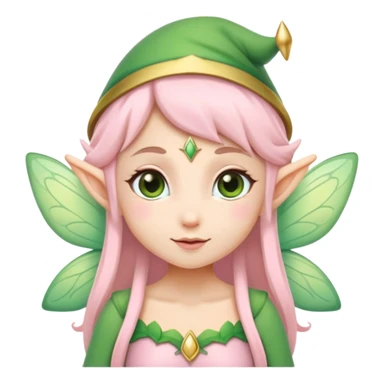 Fairy elf soft green and soft pink colour  sticker