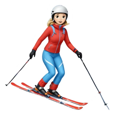 Woman Skiing, Matterhorn sticker