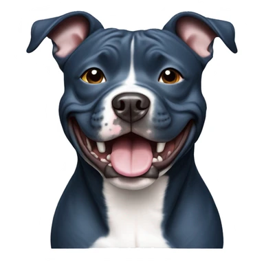 happy Blue staffordshire bull terrier sticker