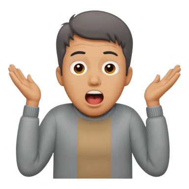 yawning man in sweater sticker