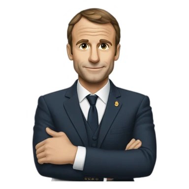 Macron qui montre les doigts d’honneur sticker
