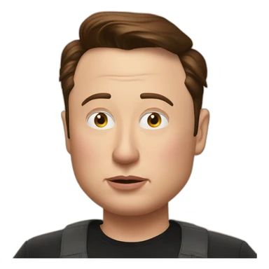 fat Elon musk with Tesla sticker