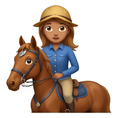 girl riding a horse sticker