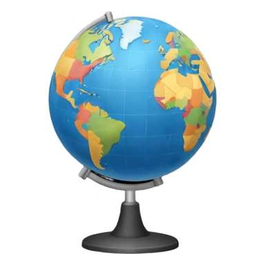 globe on an empty chalkboard sticker