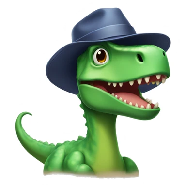 Dino wearing a hat sticker