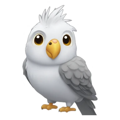 grey cockatiel sticker