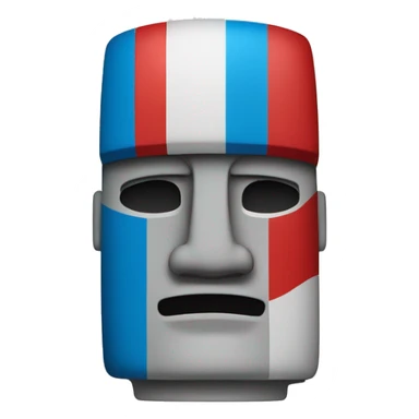  Un moai con una máscara de un tangu agarrando la bandera de Luxemburgo sticker