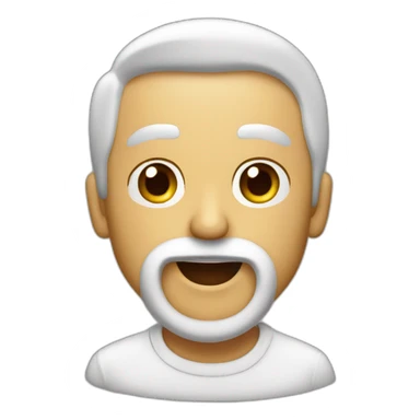 señor gordo con barba blanca cantando sticker