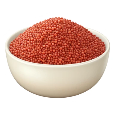 a bowl of red and white small grain quinoa sticker