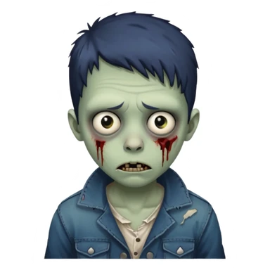 parisian zombie kid sticker