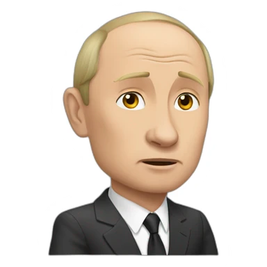 putin declaring defeat sticker