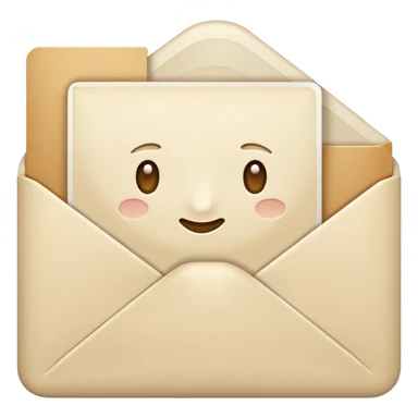 Letter color pale beige creamy sticker