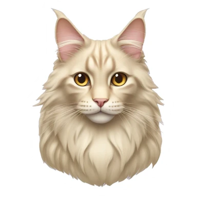 cream colored maine coon with hearts for eyes sticker