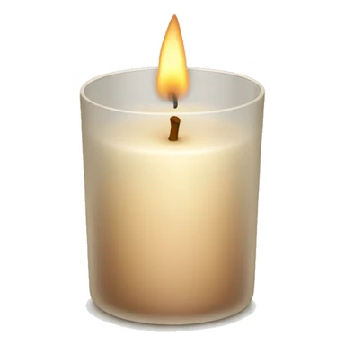 Candle in a powder-colored glass sticker