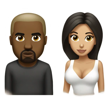 Kanye west and Kim kardasian sticker
