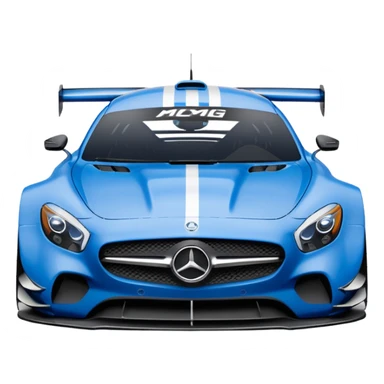 blue mercedes amg gt3 sticker