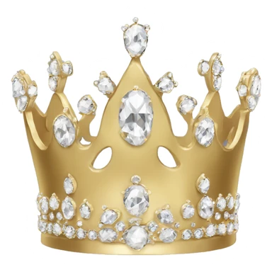 dainty gold crown diamond tiara princess sticker
