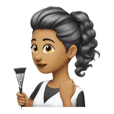 Hairstylist painting ha sticker