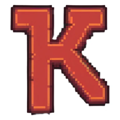 pixel art style text 'ZETRIX' in all caps, red color, blocky retro font sticker