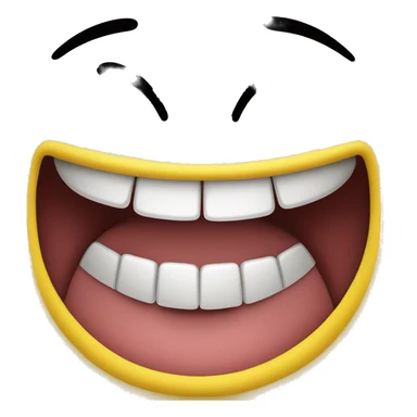 Grinning Face
A yellow face with simple, open eyes and a broad, open smile, showing upper teeth and tongue on some platforms. Often conveys general pleasure and good cheer or humor. sticker