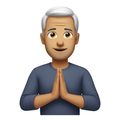 man saying namaste sticker