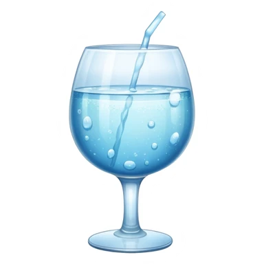 GLASS WITH FIZZ WATER sticker