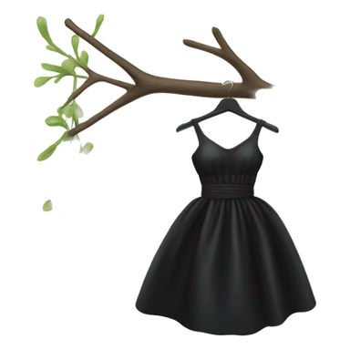 black dress on hanger sticker