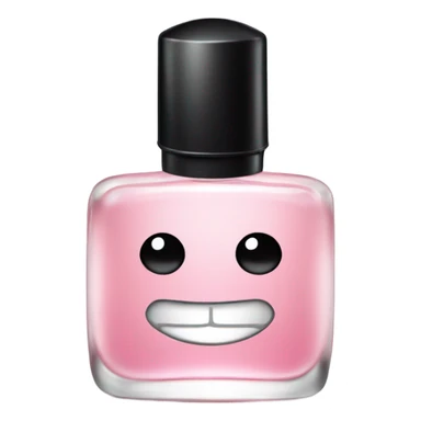 smiling perfume with black cap sticker