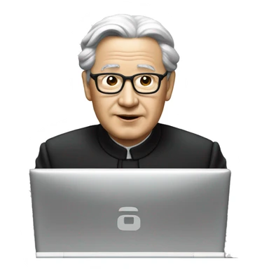 supreme leader praising the computr sticker