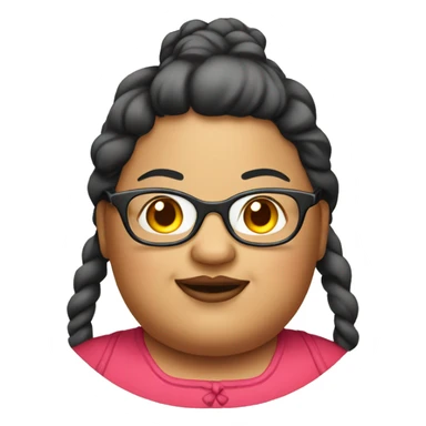 Fat lady with a bib and glasses  sticker
