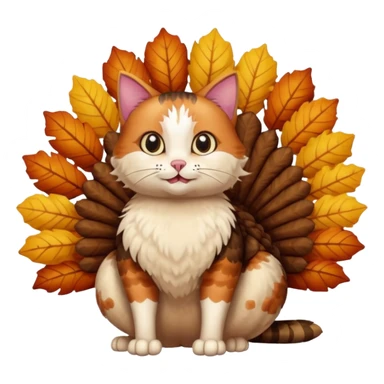 Thanksgiving turkey cat sticker