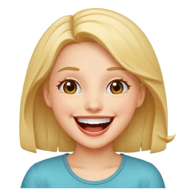 girl excited she got the job  sticker