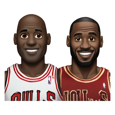 Michael Jordan and LeBron James combined sticker