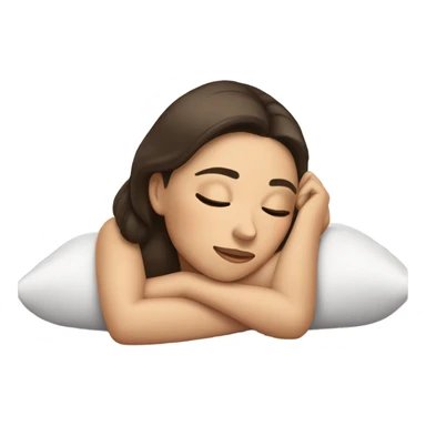 Brunette woman dreaming and drooling sticker