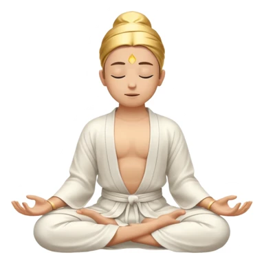 Goldene Person im Lotussitz sticker