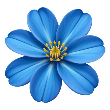 Flor azul marchitándose  sticker