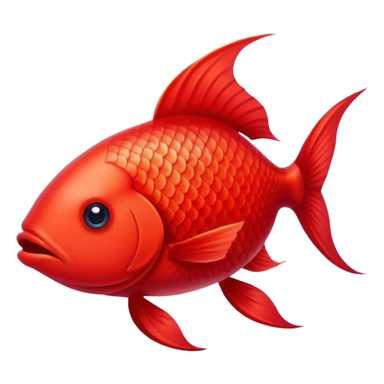 red fish making a pisces symbol sticker