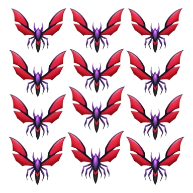 Shiny Oily Glossy Yveltal-Scyther-Darkrai-Genesect-Lunala-Vikavolt-fusion sticker