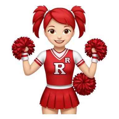 Rutgers full body Cheerleader sticker