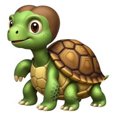 Tortuga con mono sticker