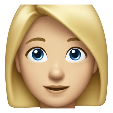 Blond Blue eyes happy girl with a bob Cut hai in turtleneck sweater sticker