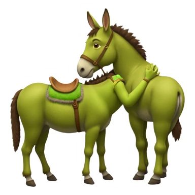 Shrek petting Donkeys butt sticker