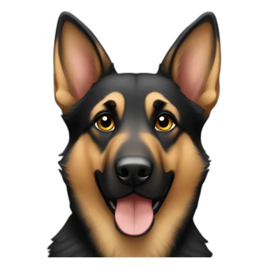 black and tan german shepherd dog sticker