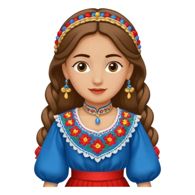 Girl Serbian folklore dancing sticker