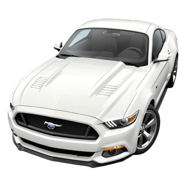 white ford mustang  sticker